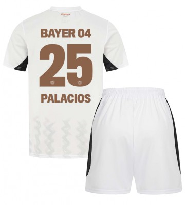 Bayer Leverkusen Exequiel Palacios #25 Borta Kläder Barn 2024-25 Kortärmad (+ Korta byxor)